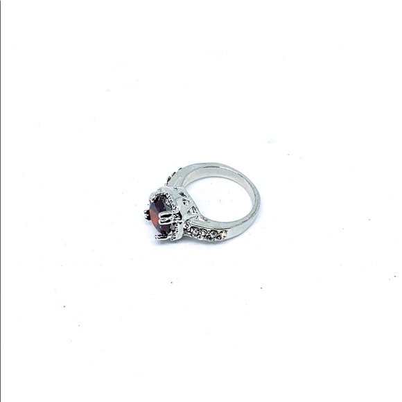 Garnet Silver RhineStone Ring - Picture 3 of 5